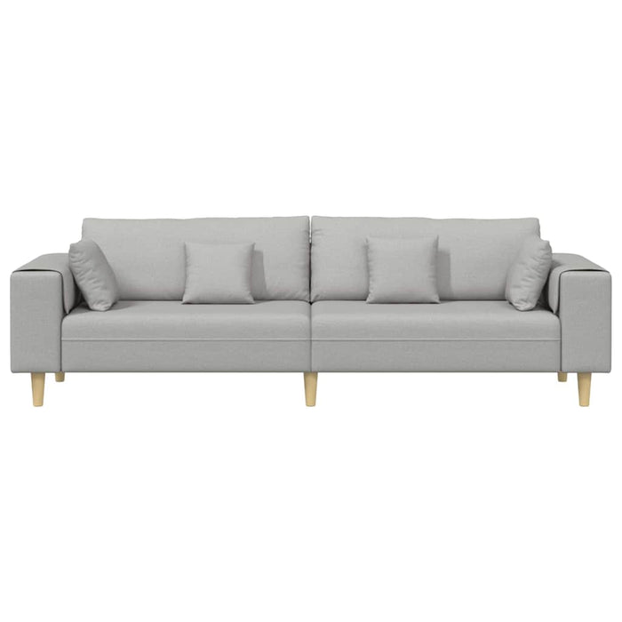Sofa din material textil cu pernă Gri nori 208 cm țesătură - WALTI WALTI