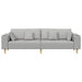 Sofa din material textil cu pernă Gri nori 208 cm țesătură - WALTI WALTI