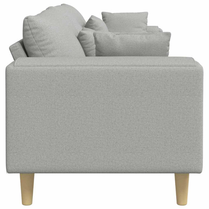 Sofa din material textil cu pernă Gri nori 208 cm țesătură - WALTI WALTI