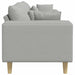 Sofa din material textil cu pernă Gri nori 208 cm țesătură - WALTI WALTI