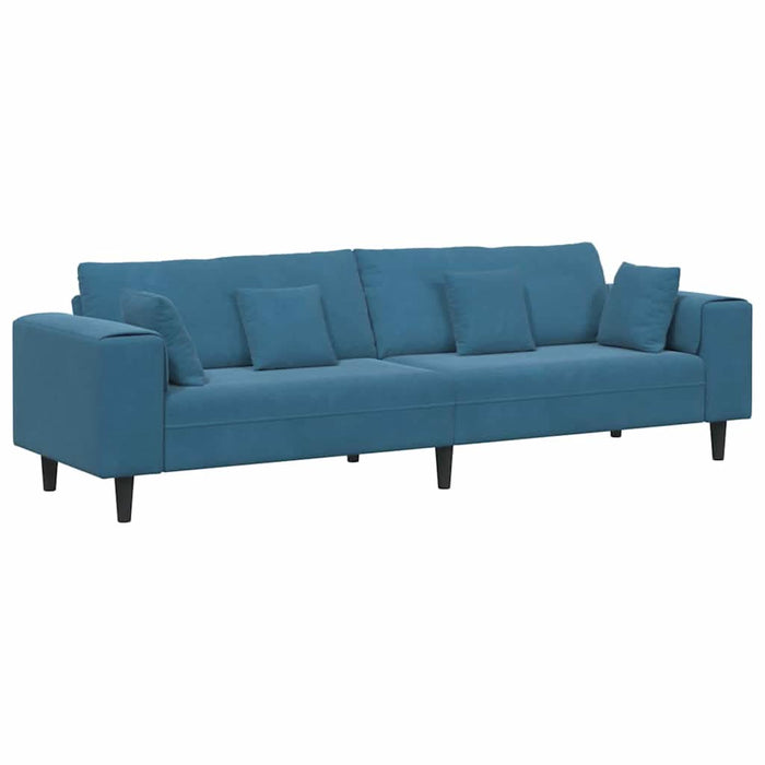 Canapea din catifea cu pernă albastru 208 cm Catifea - WALTI WALTI