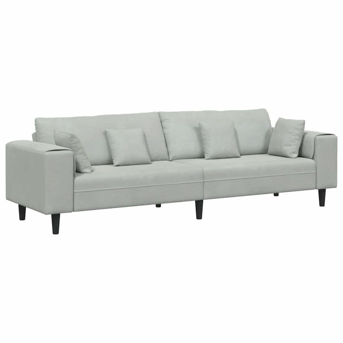 Canapea din catifea cu pernă Gri deschis 208 cm Catifea - WALTI WALTI