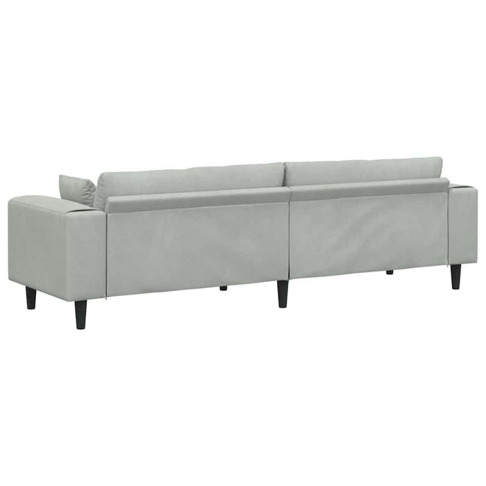 Canapea din catifea cu pernă Gri deschis 208 cm Catifea - WALTI WALTI