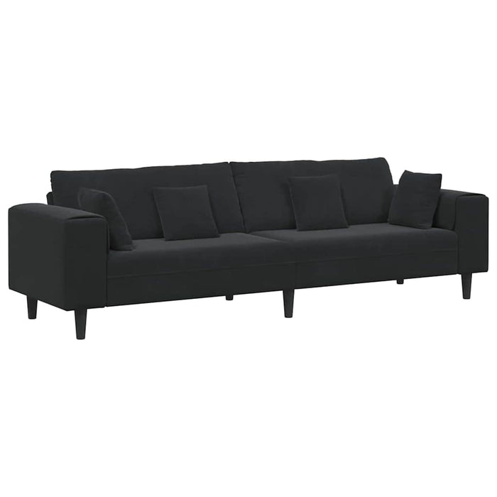 Canapea din catifea cu pernă Negru 208 cm Catifea - WALTI WALTI