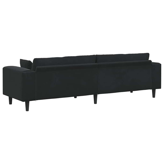 Canapea din catifea cu pernă Negru 208 cm Catifea - WALTI WALTI