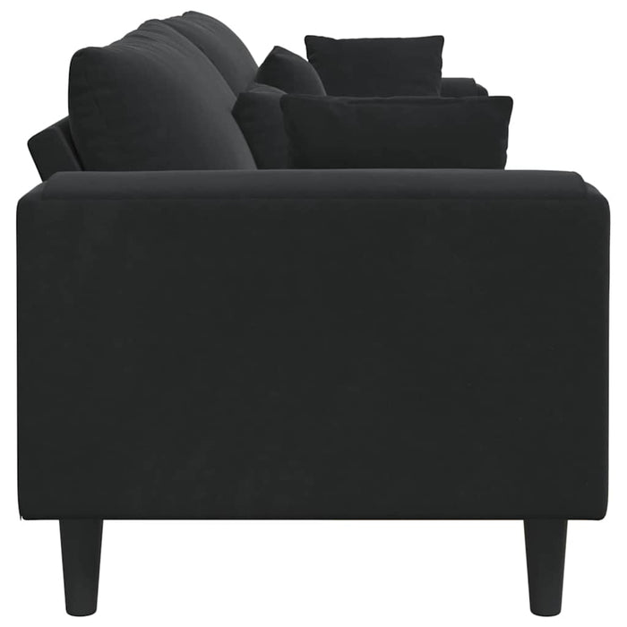 Canapea din catifea cu pernă Negru 208 cm Catifea - WALTI WALTI
