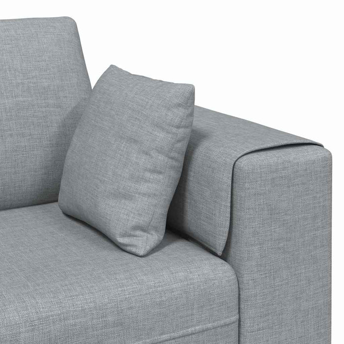 Sofa din material textil cu pernă 3 pcs Gri deschis 208 cm țesătură - WALTI WALTI