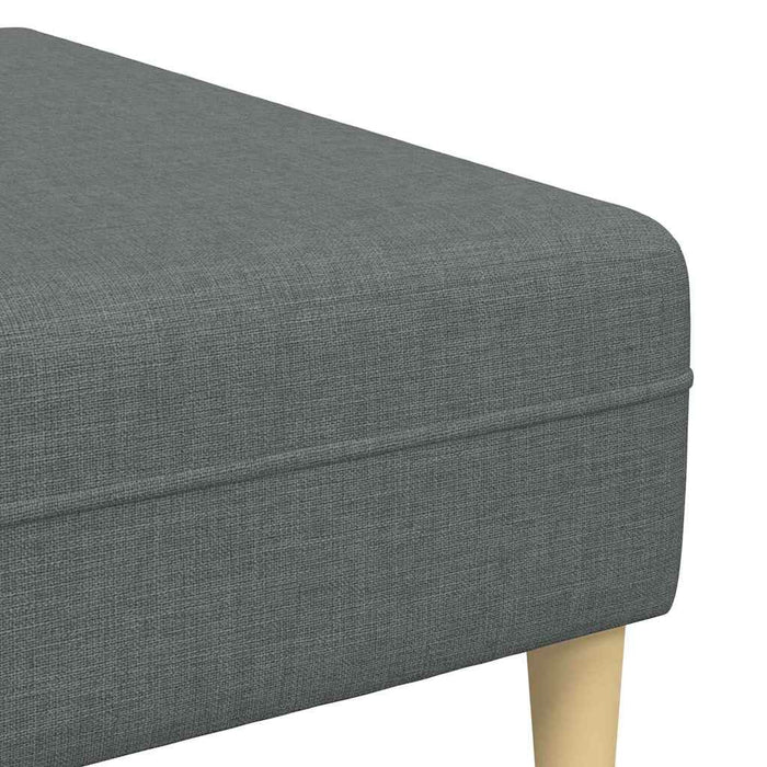 Sofa din material textil cu pernă 3 pcs Gri închis 208 cm țesătură - WALTI WALTI
