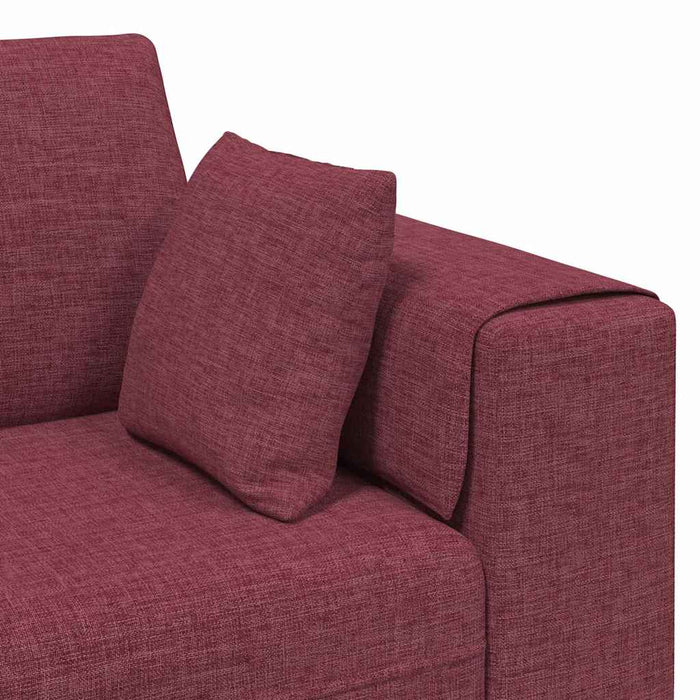 Sofa din material textil cu pernă 3 pcs Roșu Vin 208 cm țesătură - WALTI WALTI
