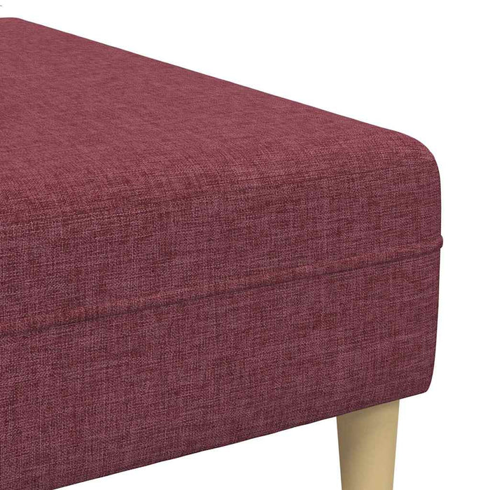 Sofa din material textil cu pernă 3 pcs Roșu Vin 208 cm țesătură - WALTI WALTI