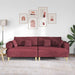 Sofa din material textil cu pernă 3 pcs Roșu Vin 208 cm țesătură - WALTI WALTI