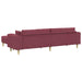 Sofa din material textil cu pernă 3 pcs Roșu Vin 208 cm țesătură - WALTI WALTI