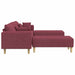 Sofa din material textil cu pernă 3 pcs Roșu Vin 208 cm țesătură - WALTI WALTI