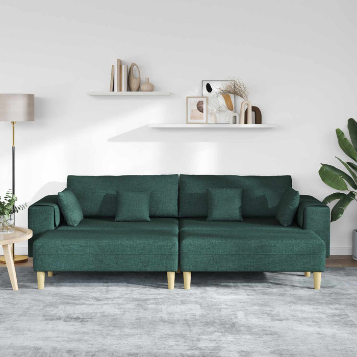 Canapea cu pernă 3 pcs Verde închis țesătură WALTI