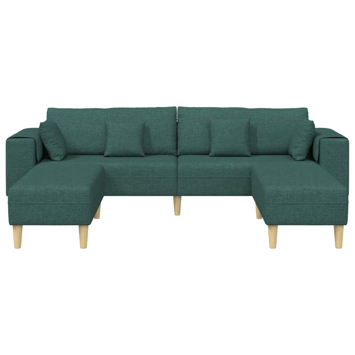 Canapea cu pernă 3 pcs Verde închis țesătură WALTI