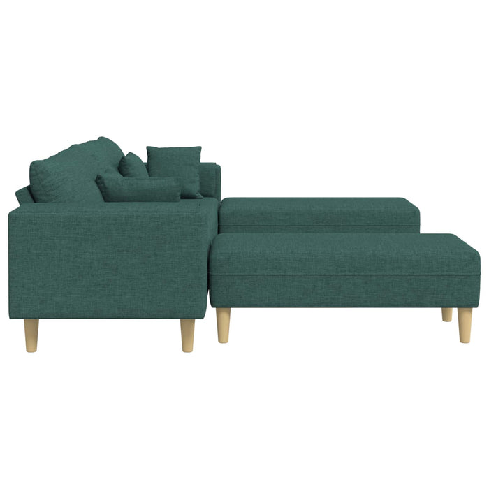 Canapea cu pernă 3 pcs Verde închis țesătură WALTI