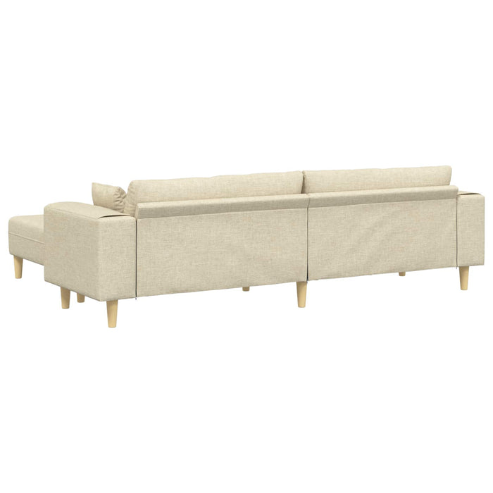 Canapea cu pernă 3 pcs Crem țesătură WALTI