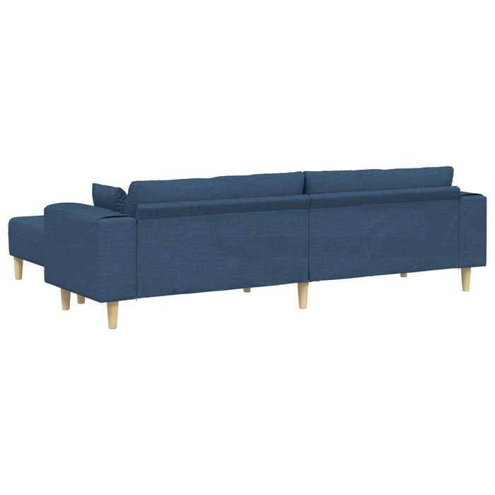 Canapea cu pernă 3 pcs albastru țesătură WALTI