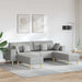 Sofa din material textil cu pernă 3 pcs Gri nori 208 cm țesătură - WALTI WALTI