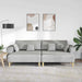 Sofa din material textil cu pernă 3 pcs Gri nori 208 cm țesătură - WALTI WALTI