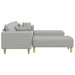 Sofa din material textil cu pernă 3 pcs Gri nori 208 cm țesătură - WALTI WALTI