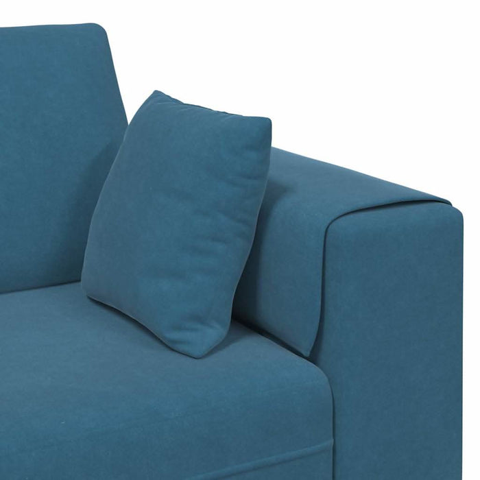 Canapea din catifea cu pernă 3 pcs albastru 208 cm Catifea - WALTI WALTI