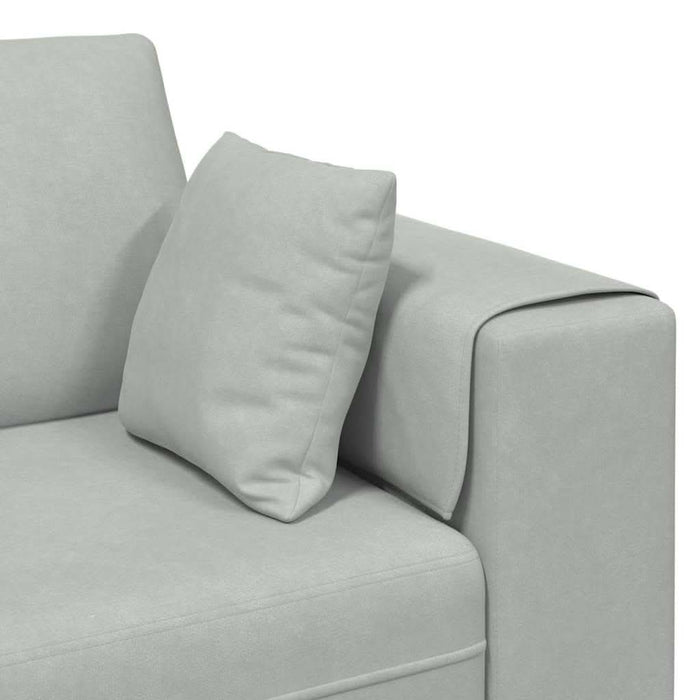 Canapea din catifea cu pernă 3 pcs Gri deschis 208 cm Catifea - WALTI WALTI