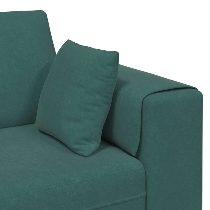 Canapea din catifea cu pernă 3 pcs Verde închis 208 cm Catifea - WALTI WALTI