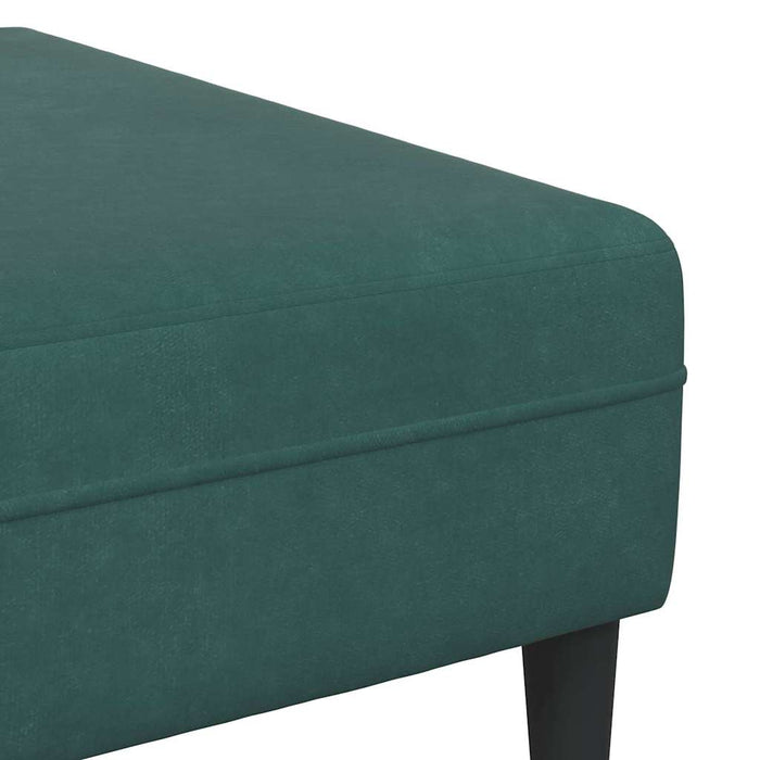 Canapea din catifea cu pernă 3 pcs Verde închis 208 cm Catifea - WALTI WALTI