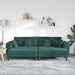 Canapea din catifea cu pernă 3 pcs Verde închis 208 cm Catifea - WALTI WALTI