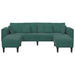 Canapea din catifea cu pernă 3 pcs Verde închis 208 cm Catifea - WALTI WALTI