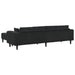 Canapea din catifea cu pernă 3 pcs Negru 208 cm Catifea - WALTI WALTI