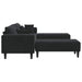 Canapea din catifea cu pernă 3 pcs Negru 208 cm Catifea - WALTI WALTI