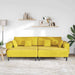 Canapea din catifea cu pernă 3 pcs Galben 208 cm Catifea - WALTI WALTI