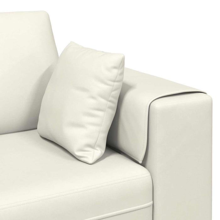 Canapea 3 pcs Crem 250 x 188 x 76 cm Catifea WALTI