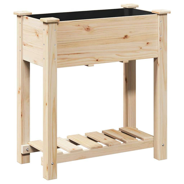 Vază pentru Grădină Bej 71 x 37 x 76,5 cm Lemn de Brad Solid - WALTI WALTI