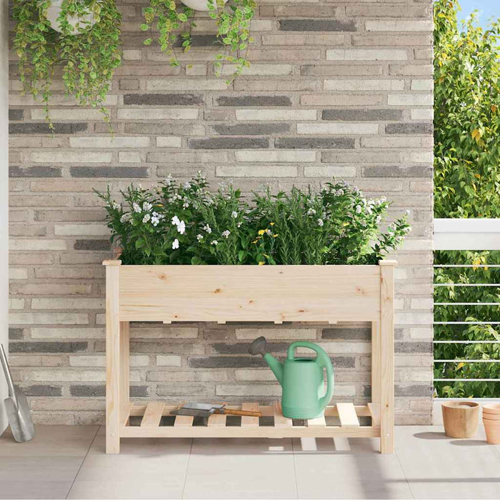 Vază pentru Grădină Bej 115 x 59 x 76,5 cm Lemn de Brad Solid - WALTI WALTI