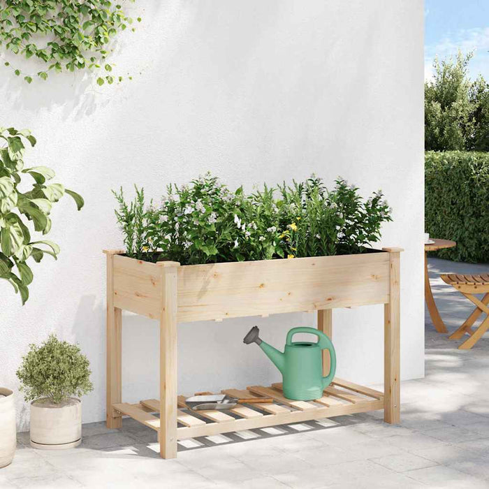 Vază pentru Grădină Bej 115 x 59 x 76,5 cm Lemn de Brad Solid - WALTI WALTI