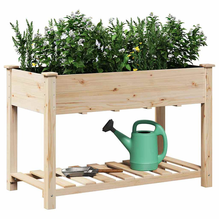 Vază pentru Grădină Bej 115 x 59 x 76,5 cm Lemn de Brad Solid - WALTI WALTI