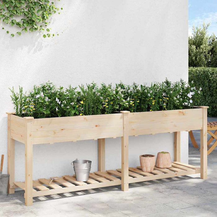 Vază pentru Grădină Bej 203 x 53 x 76,5 cm Lemn de Brad Solid - WALTI WALTI