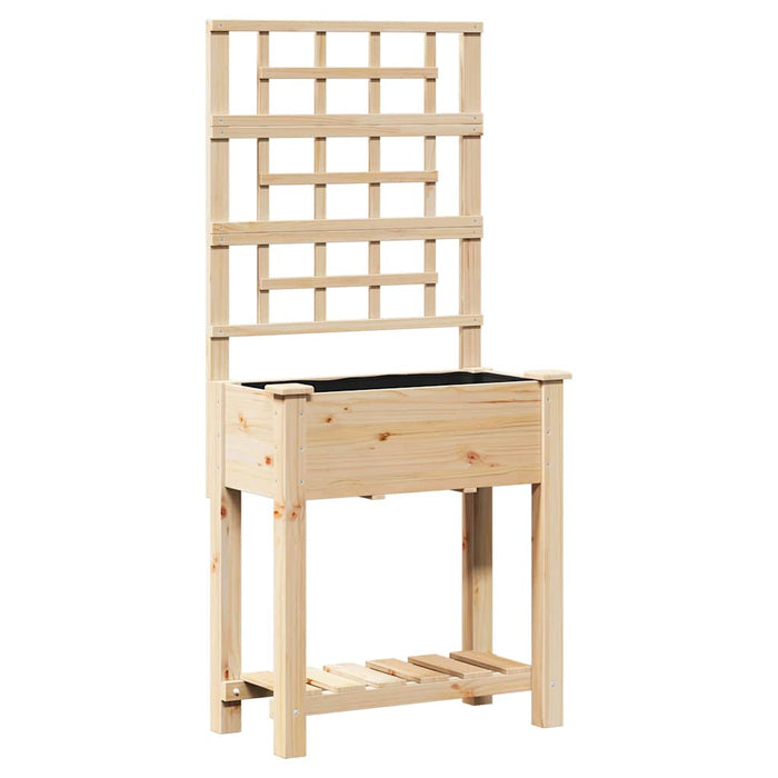 Vază pentru Grădină Bej 71 x 38 x 152 cm Lemn de Brad Solid - WALTI WALTI