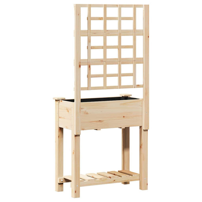 Vază pentru Grădină Bej 71 x 38 x 152 cm Lemn de Brad Solid - WALTI WALTI