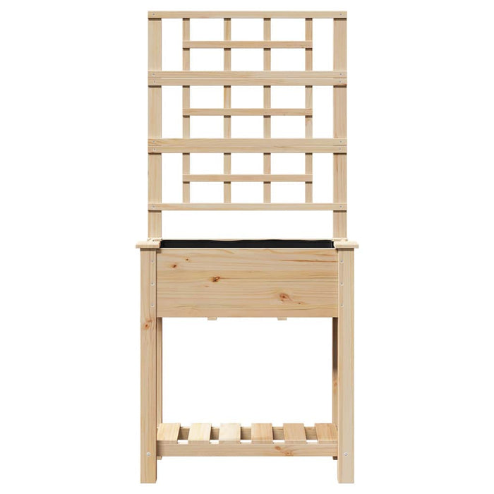 Vază pentru Grădină Bej 71 x 38 x 152 cm Lemn de Brad Solid - WALTI WALTI