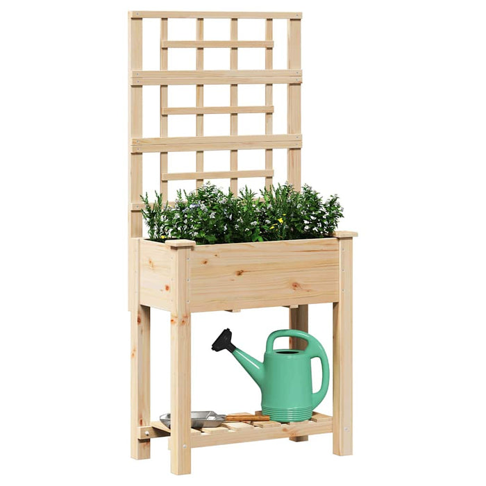 Vază pentru Grădină Bej 71 x 38 x 152 cm Lemn de Brad Solid - WALTI WALTI
