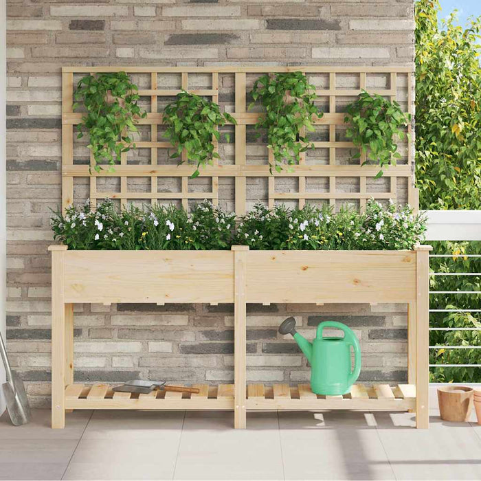 Vază pentru Grădină Bej 161 x 46 x 152,5 cm Lemn de Brad Solid - WALTI WALTI