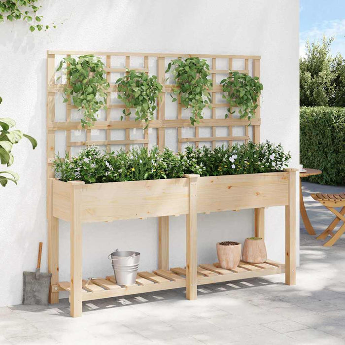 Vază pentru Grădină Bej 161 x 46 x 152,5 cm Lemn de Brad Solid - WALTI WALTI