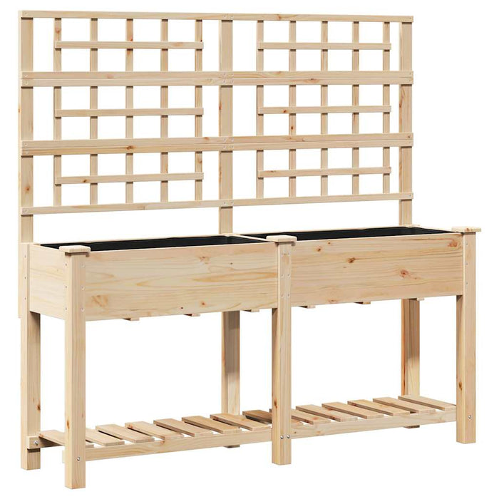 Vază pentru Grădină Bej 161 x 46 x 152,5 cm Lemn de Brad Solid - WALTI WALTI