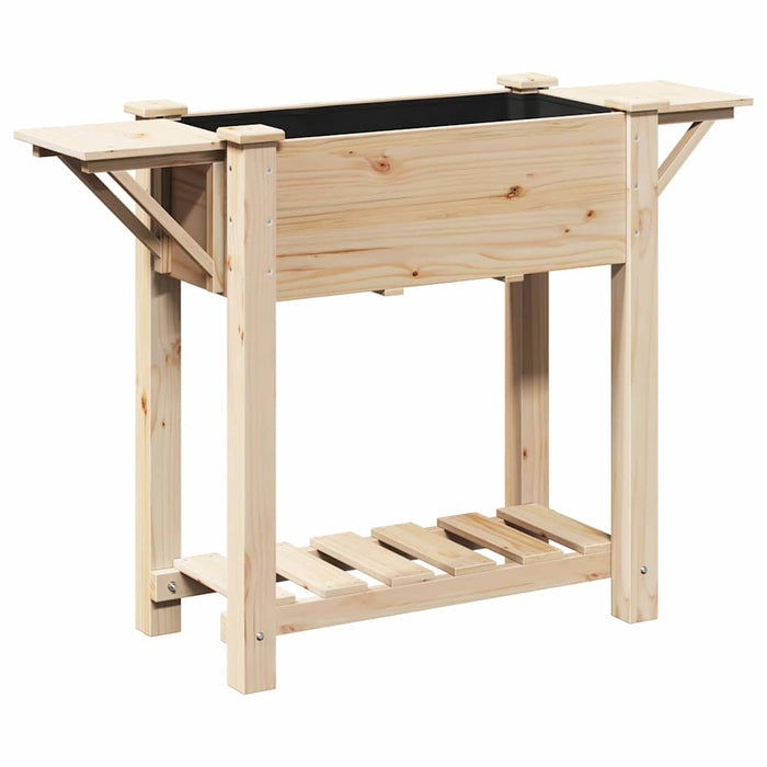Vază pentru Grădină Bej 111 x 37 x 76,5 cm Lemn de Brad Solid - WALTI WALTI