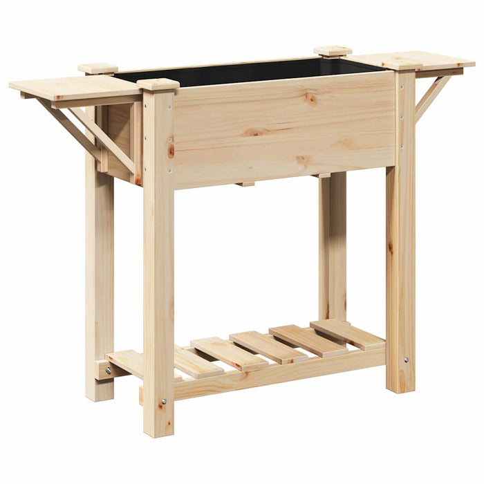 Vază pentru Grădină Bej 111 x 37 x 76,5 cm Lemn de Brad Solid - WALTI WALTI