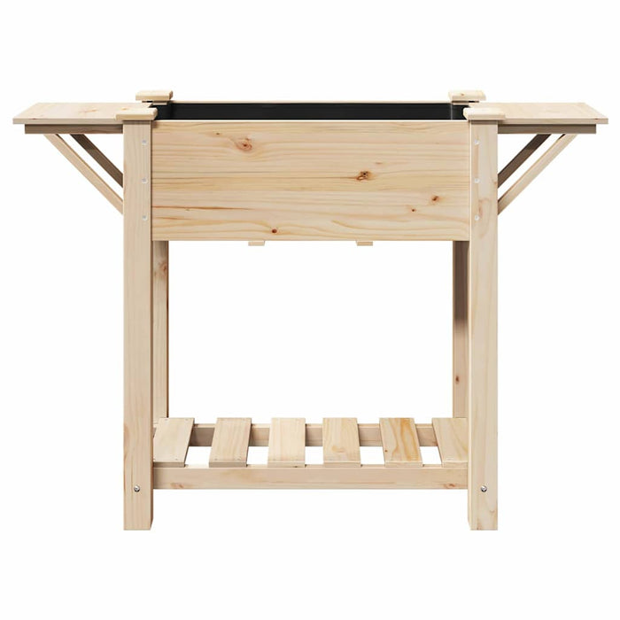 Vază pentru Grădină Bej 111 x 37 x 76,5 cm Lemn de Brad Solid - WALTI WALTI